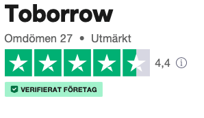 Toborrow betyg hos Trustpilot